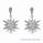 Star diamond earrings, 0.75 carats