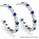 Diamonds and Blue Cylon Sapphires Hoop Earrings