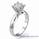 Martini prongs head for a princess cut solitaire engagement ring