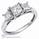 The Tiffany Lucida replica 3 stone diamond ring