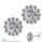 Cluster diamond stud earrings
