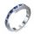 Wedding ring with Princess diamonds & Sapphires