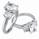 Oval cut three stone engagement ring