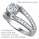 Split band engagement ring with round diamonds