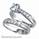 1/2 carat side stones Criss Cross bridal ring sets