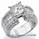 Engagement ring with 1.25 carat side diamonds