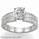 Engagement ring with side Princess diamonds