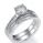 0.55 Cts side Princess diamonds bridal set