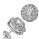 Round diamonds Halo earring studs
