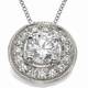 Pendant for rounds with surrounding diamonds