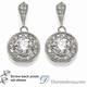 Designers drop round earrings with diamonds