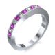 Princess diamonds and Pink Sapphires weddind ring
