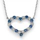 Diamonds & Sapphires Heart necklace