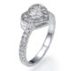 Heart diamond engagement ring 0.70 carats