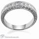 Antique style wedding ring, 1.00 carats .