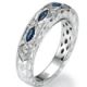The Royalty hand engraved Antique style wedding band match