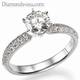 Side diamonds Knife Edge engagement ring settings