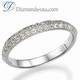 3mm Knife Edge wedding ring with Pave set diamonds