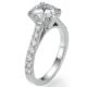 Engagement ring with 1/2 Carat side diamonds