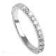 Open Pave wedding ring,3/4 way around