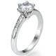 Designers model,6 prongs with side stones