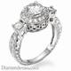 Designers antique style engagement ring