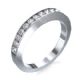 Wedding ring 0.52 carats round diamonds channel set