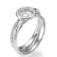 Anniversary or Engagement ring with 0.45Cts side round diamonds