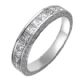 Hand engraved Princess diamonds wedding band.