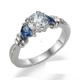 Engagement ring settings with 3/4 carat Sapphires