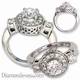 Designers engagement ring with side diamonds