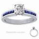 Engagement ring with Royal blue Sapphires