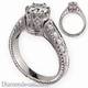 Antique engagement ring, Edwardian replica