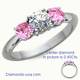 Engagement ring with two round pink Sapphires