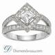 Pave set split band Engagement ring for squares