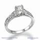 Antique style engagement ring, hand engraved
