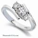 Embracing three Diamonds ring