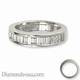 Wedding or anniversary ring, Baguettes diamonds