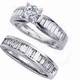 Bridal set, 2 carats baguette diamonds
