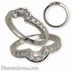 Wedding ring with 0.25 carat diamonds