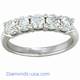 1 carat five round diamonds anniversary ring