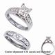 1.04 carats sides bridal ring sets