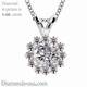 Cluster pendant for round diamonds 