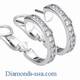 3 Carat Princess diamonds channel hoop earrings