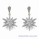 Star diamond earrings, 0.75 carats