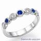 Seven Diamonds & Sapphires wedding ring