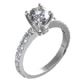 Open Pave diamonds engagement ring