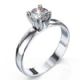 Wide solitaire engagement ring