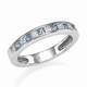 Wedding ring 8 Diamonds and Aquamarines