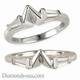 Wedding ring  with Tapered Baguettes Diamonds